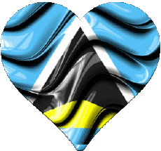 Banderas América Santa lucía Corazón 