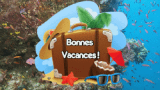 Messages Français Bonnes Vacances Fond Animé 005 