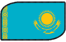 Banderas Asia Kazajstán Rectángulo 