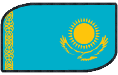 Flags Asia Kazakhstan Rectangle 