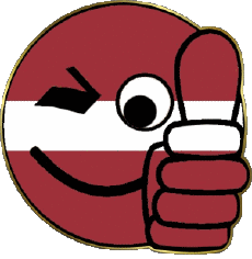 Flags Europe Latvia Smiley - OK 