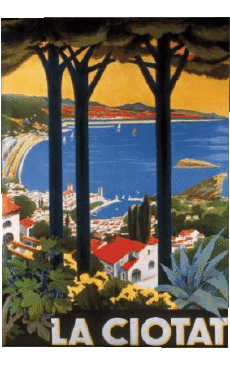 La Ciotat-Humor -  Fun Retro Poster - Orte France Cote d Azur La Ciotat