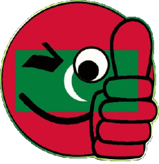 Fahnen Asien Malediven Smiley - OK 