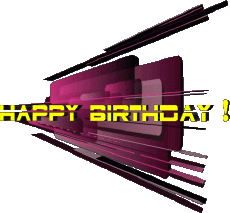 Messages English Happy Birthday Abstract - Geometric 020 