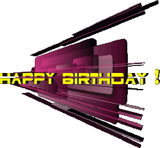 Nachrichten Englisch Happy Birthday Abstract - Geometric Transparenter Hintergrund 020 