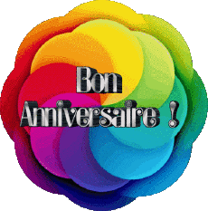 Messages Français Bon Anniversaire Abstrait - Géométrique Fond Transparent 006 