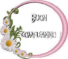 Mensajes Italiano Buon Compleanno Floreale Fondo transparente 021 