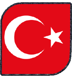 Drapeaux Asie Turquie Carré 