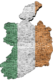 Bandiere Europa Irlanda Carta Geografica 