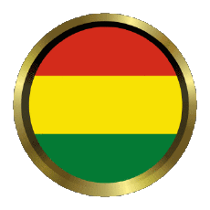 Drapeaux Amériques Bolivie Rond - Anneaux 