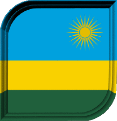 Drapeaux Afrique Rwanda Carré 