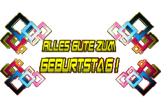 Mensajes Alemán Alles Gute zum Geburtstag Zusammenfassung - geometrisch Fondo transparente 003 