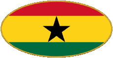Banderas África Ghana Oval 