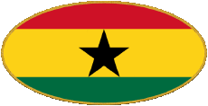 Bandiere Africa Ghana Ovale 