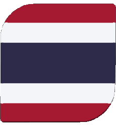Drapeaux Asie Thaïlande Carré 