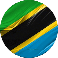 Fahnen Afrika Tansania Rond 