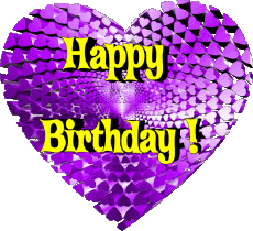 Messagi Inglese Happy Birthday Heart 008 