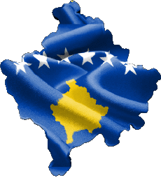 Fahnen Europa Kosovo Karte 