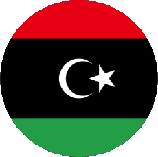 Drapeaux Afrique Libye Rond 