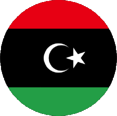 Fahnen Afrika Libyen Runde 