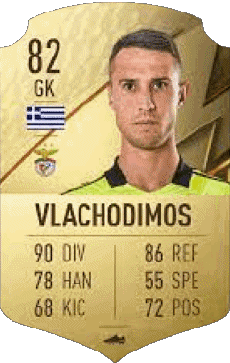 Multimedia Vídeo Juegos F I F A - Jugadores  cartas Grecia Odisseas Vlachodimos 