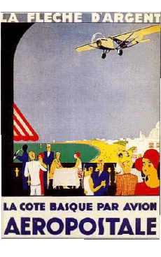 Umorismo -  Fun Poster retrò - Luoghi France Cote Basque 