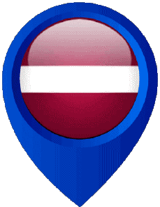 Flags Europe Latvia Location Pin 