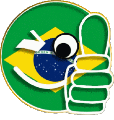 Bandiere America Brasile Faccina - OK 