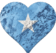 Drapeaux Afrique Somalie Coeur 