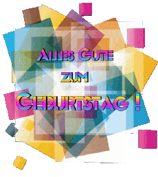Messagi Tedesco Alles Gute zum Geburtstag Zusammenfassung - geometrisch Sfondo trasparente 015 