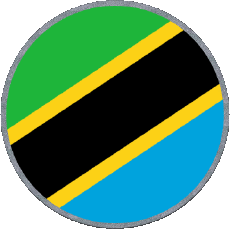 Flags Africa Tanzania Rond 