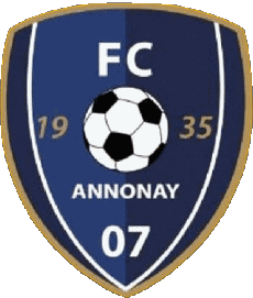 Sports FootBall Club France Logo Auvergne - Rhône Alpes 07 - Ardèche FC Annonay 