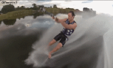 Humor -  Fun Sports Water skiing Barefoot 