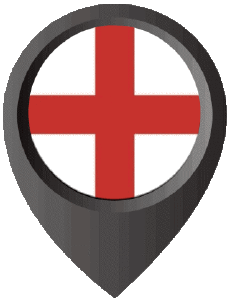 Fahnen Europa England Standort-Pin 