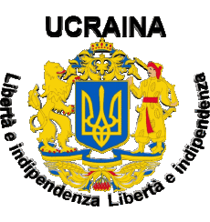 Bandiere Europa Ucraina Libertà e indipendenza 
