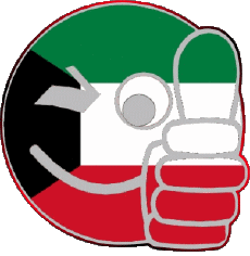 Drapeaux Asie Koweït Smiley - OK 