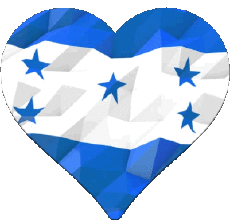 Drapeaux Amériques Honduras Coeur 