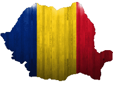 Flags Europe Romania Map 