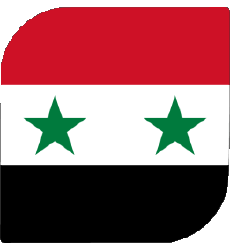 Drapeaux Asie Syrie Carré 