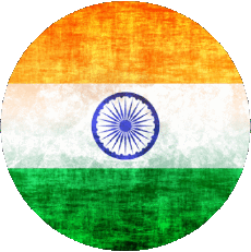Drapeaux Asie Inde Rond 