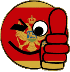 Bandiere Europa Montenegro Faccina - OK 