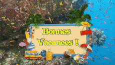 Messagi Francese Bonnes Vacances Sfondo animato 005 