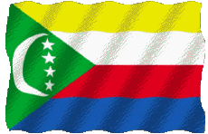 Flags Africa Comoros Waving 