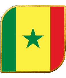 Drapeaux Afrique Sénégal Carré 