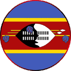 Drapeaux Afrique Eswatini Rond 