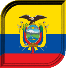 Bandiere America Ecuador Quadrato 