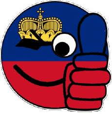 Drapeaux Europe Liechtenstein Smiley - OK 