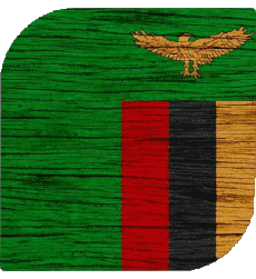 Bandiere Africa Zambia Quadrato 