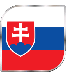 Drapeaux Europe Slovaquie Carré 
