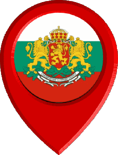 Banderas Europa Bulgaria Marcador de ubicación 